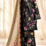 Shada Bahar Elegant Floral 3 Piece Set – Black